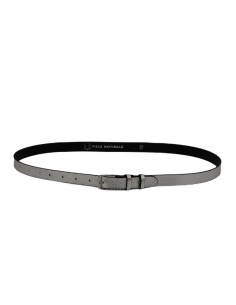 Curea Dama din Piele Naturala 1,8 cm argintiu 2