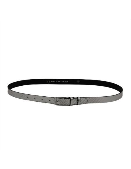 Curea Dama din Piele Naturala 1,8 cm argintiu