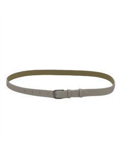 Curea Dama din Piele Naturala 1,8 cm alb murdar 2