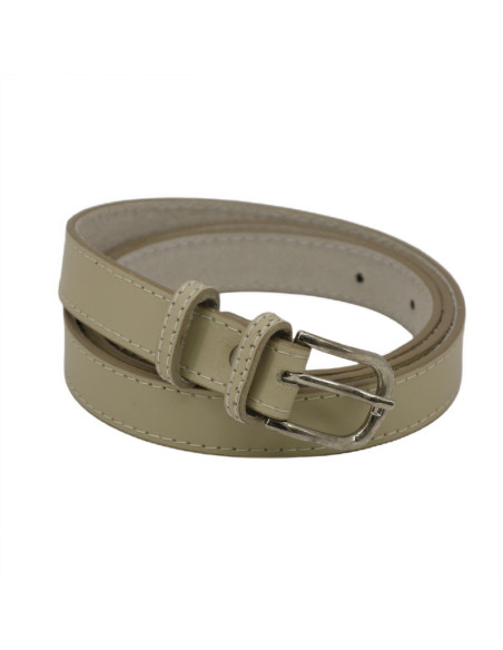 Curea Dama din Piele Naturala 1,8 cm crem