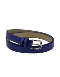 Curea Dama din Piele Naturala 1,8 cm albastru indigo