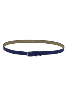 Curea Dama din Piele Naturala 1,8 cm albastru indigo 2