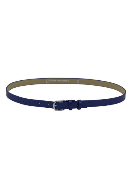 Curea Dama din Piele Naturala 1,8 cm albastru indigo