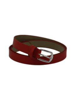 Curea Dama din Piele Naturala 1,8 cm rosu