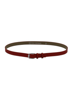 Curea Dama din Piele Naturala 1,8 cm rosu 2