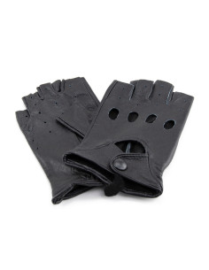 Manusi Piele Naturala de condus negru 2