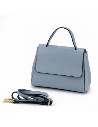 Geanta Piele Naturala Nelly baby blue