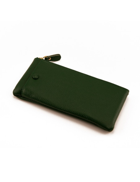Portofel Piele Naturala slim verde