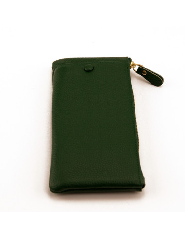 Portofel Piele Naturala slim verde