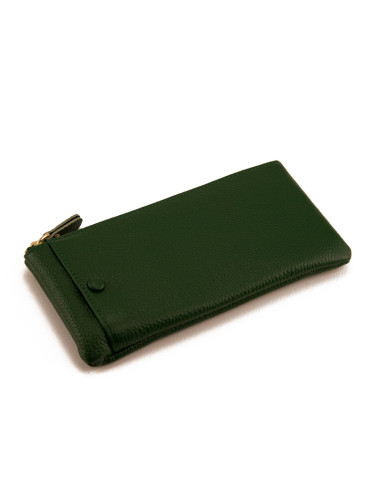 Portofel Piele Naturala slim verde