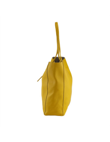 Geanta Piele Naturala Shopper Bag 2024 galben