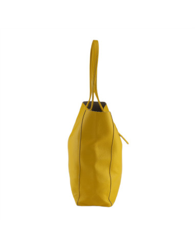 Geanta Piele Naturala Shopper Bag 2024 galben