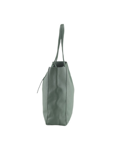 Geanta Piele Naturala Shopper Bag verde marin