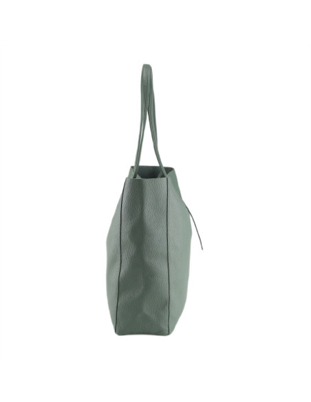 Geanta Piele Naturala Shopper Bag verde marin
