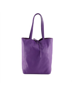 Geanta Piele Naturala Shopper Bag 2024 violet 2