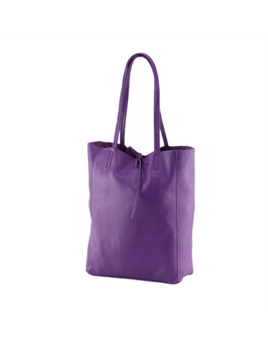 Geanta Piele Naturala Shopper Bag 2024 violet