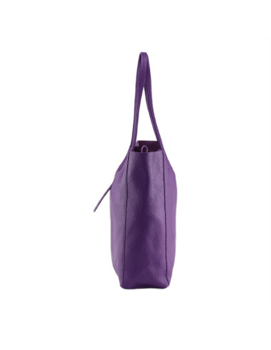 Geanta Piele Naturala Shopper Bag 2024 violet