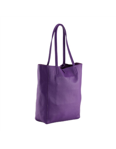 Geanta Piele Naturala Shopper Bag 2024 violet