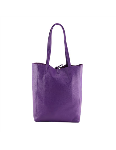 Geanta Piele Naturala Shopper Bag 2024 violet