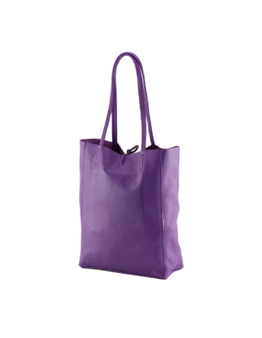 Geanta Piele Naturala Shopper Bag 2024 violet