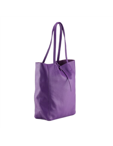 Geanta Piele Naturala Shopper Bag 2024 violet