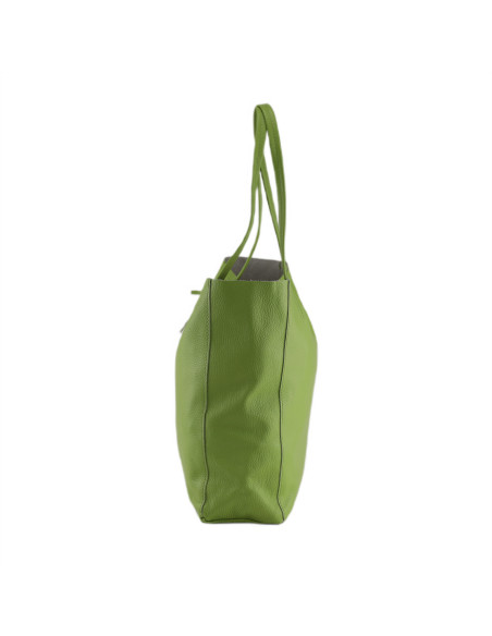 Geanta Piele Naturala Shopper Bag 2024 verde fistic