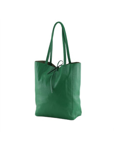 Geanta Piele Naturala Shopper Bag 2024 verde smarald