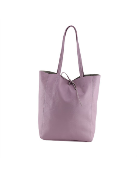 Geanta Piele Naturala Shopper Bag 2024 roz lila