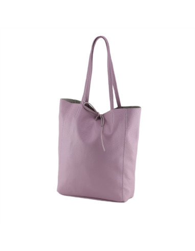 Geanta Piele Naturala Shopper Bag 2024 roz lila