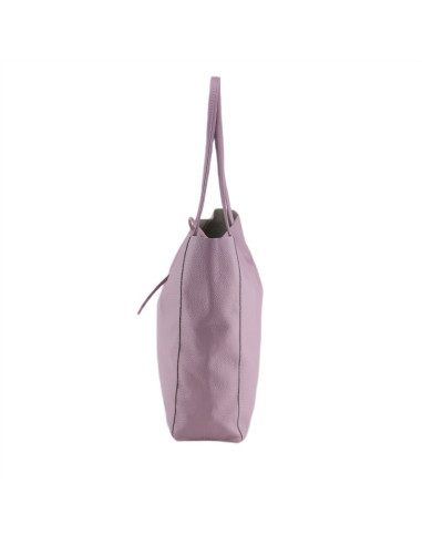 Geanta Piele Naturala Shopper Bag 2024 roz lila