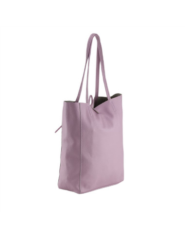 Geanta Piele Naturala Shopper Bag 2024 roz lila