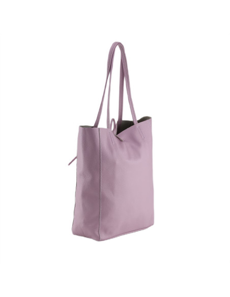 Geanta Piele Naturala Shopper Bag 2024 roz lila