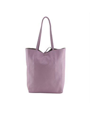 Geanta Piele Naturala Shopper Bag 2024 roz lila