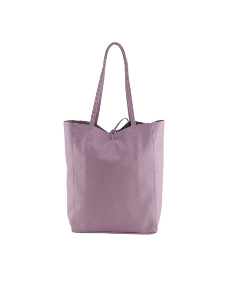Geanta Piele Naturala Shopper Bag 2024 roz lila