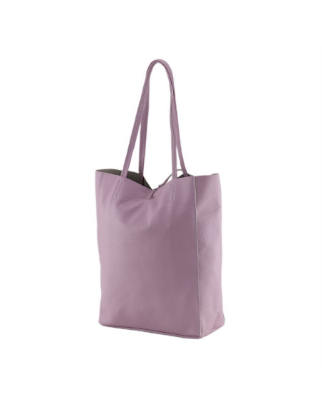 Geanta Piele Naturala Shopper Bag 2024 roz lila