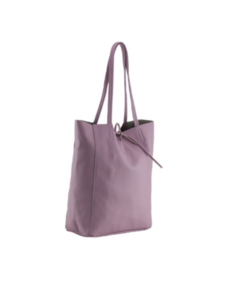 Geanta Piele Naturala Shopper Bag 2024 roz lila