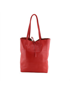Geanta Piele Naturala Shopper Bag 2024 rosu 2