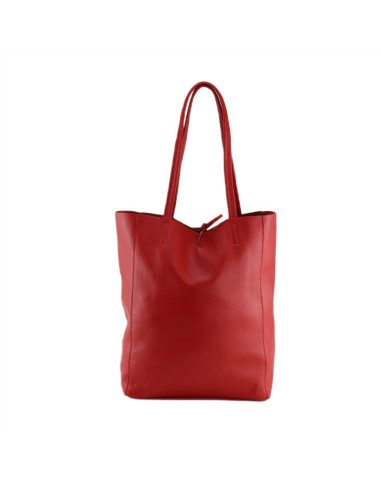 Geanta Piele Naturala Shopper Bag 2024 rosu