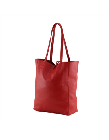 Geanta Piele Naturala Shopper Bag 2024 rosu