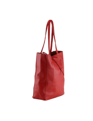 Geanta Piele Naturala Shopper Bag 2024 rosu