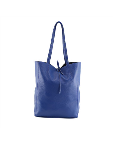 Geanta Piele Naturala Shopper Bag 2024 albastru