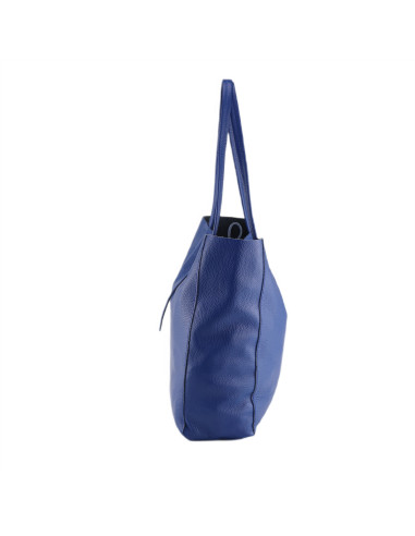 Geanta Piele Naturala Shopper Bag 2024 albastru