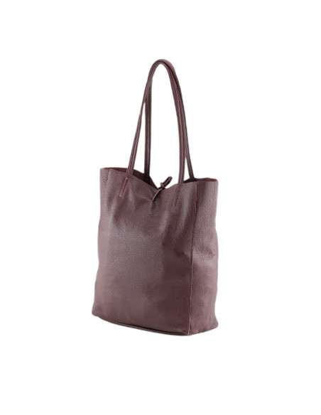 Geanta Piele Naturala Shopper Bag 2024 bordo