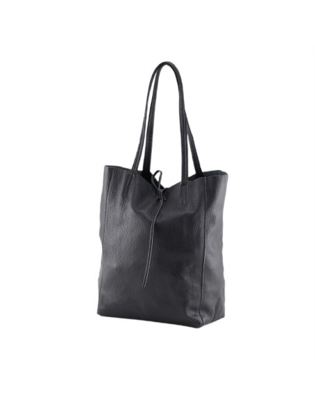 Geanta Piele Naturala Shopper Bag 2024 negru