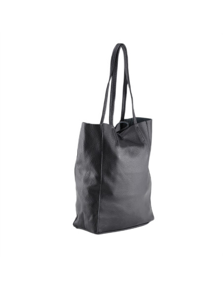 Geanta Piele Naturala Shopper Bag 2024 negru