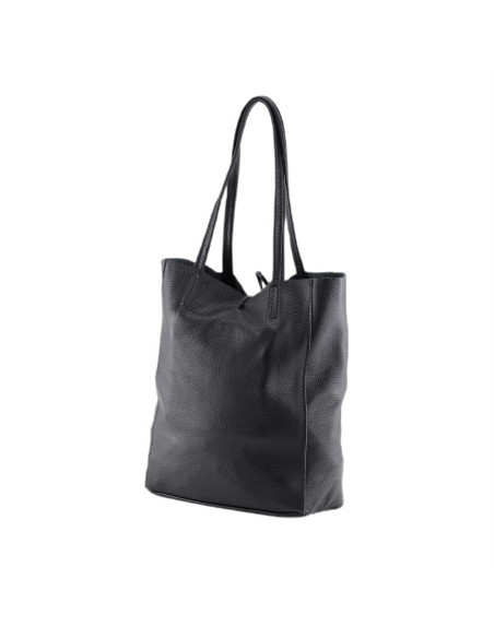 Geanta Piele Naturala Shopper Bag 2024 negru
