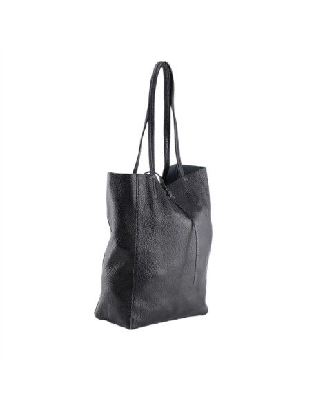 Geanta Piele Naturala Shopper Bag 2024 negru