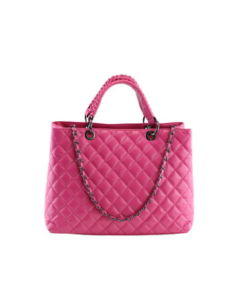 Geanta Piele Naturala Diamonds New 2024 fucsia