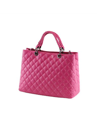 Geanta Piele Naturala Diamonds New 2024 fucsia