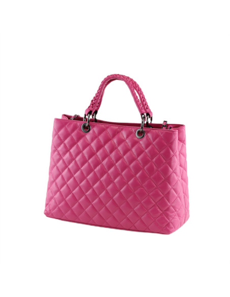 Geanta Piele Naturala Diamonds New 2024 fucsia